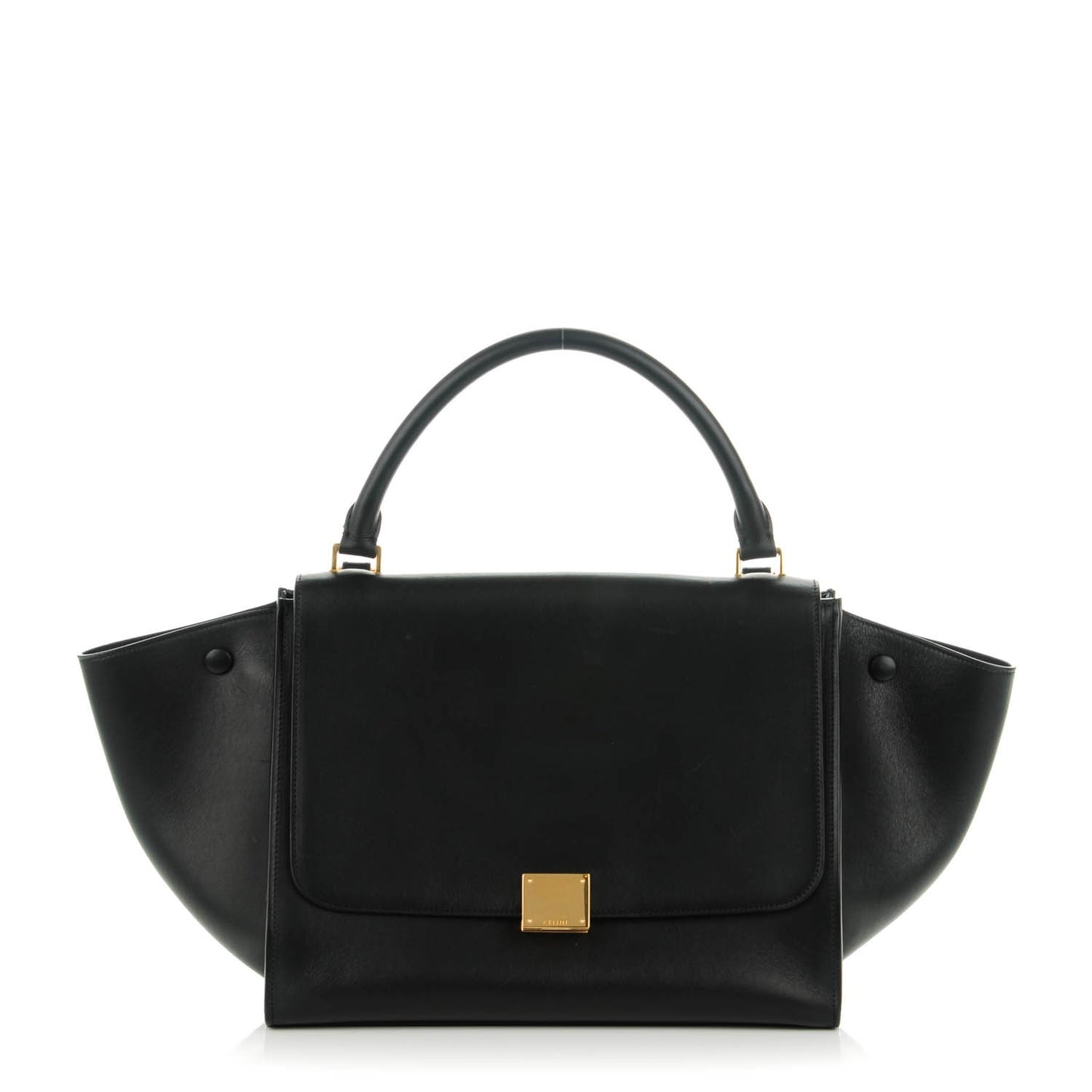 Smooth Calfskin Medium Trapeze Black