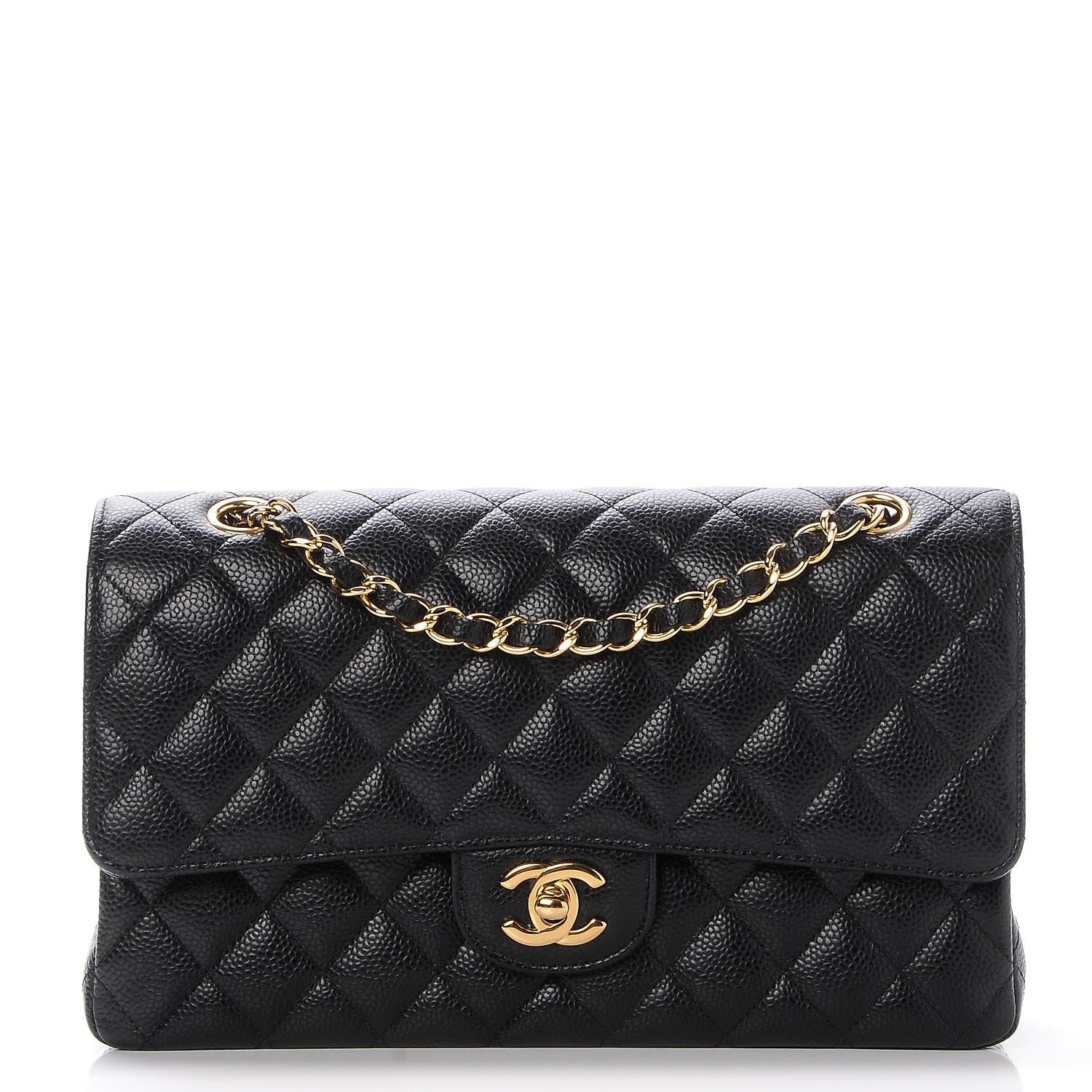 Chanel Caviar Quilted Medium Double Flap Black 1 of 10