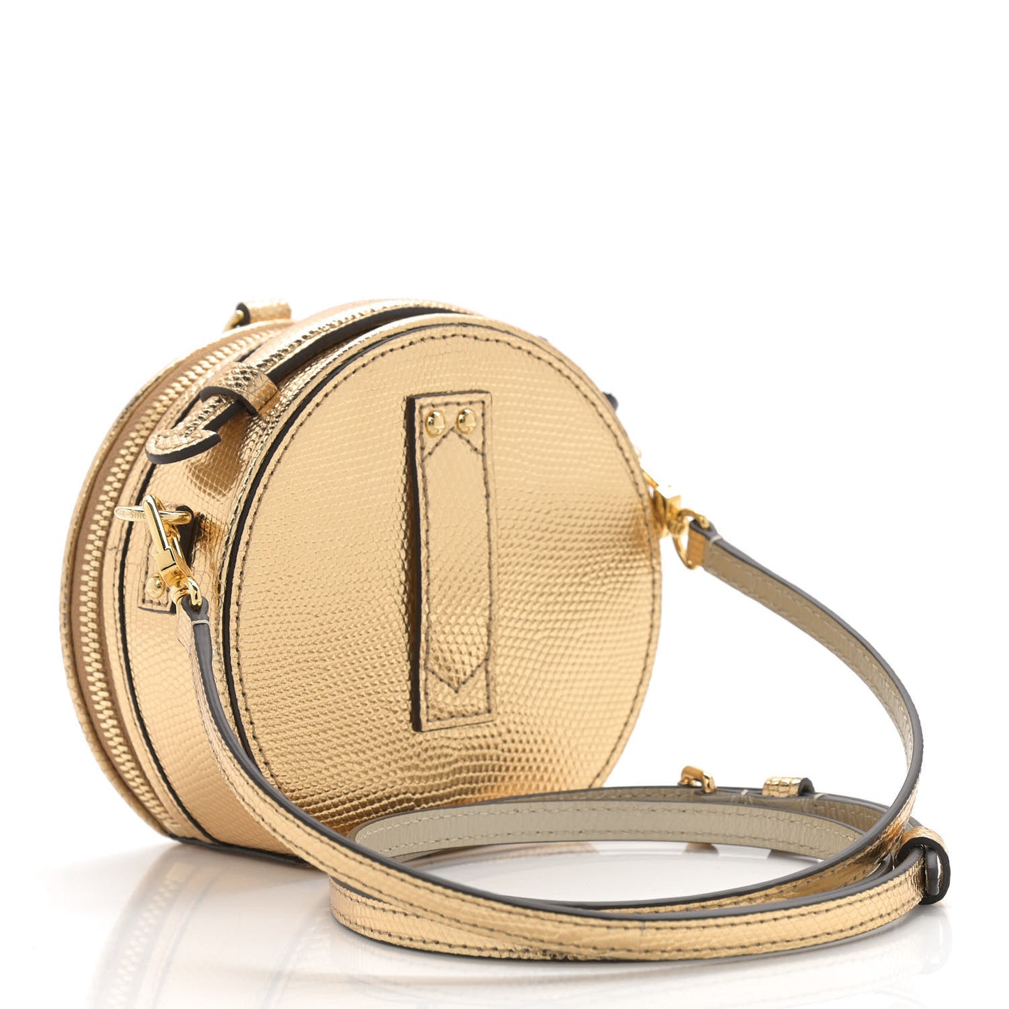 Lizard Mini Boite Chapeau Gold