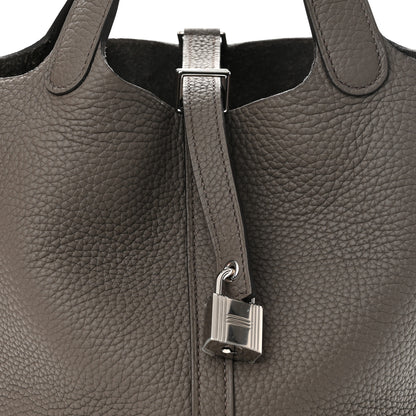 Hermes Taurillon Clemence Picotin Lock 18 PM Etain 8 of 11