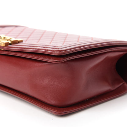 Chanel Lambskin Quilted New Medium Boy Flap Dark Red 7 of 11