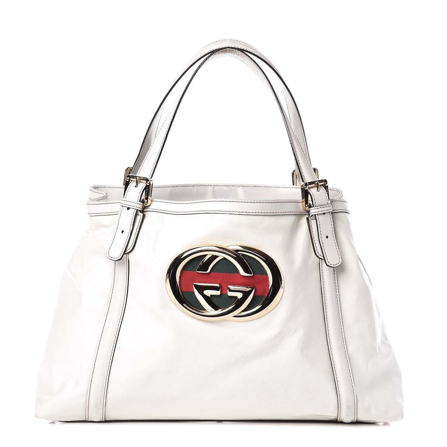 Gucci Dialux Medium Britt Tote Off White 1 of 15