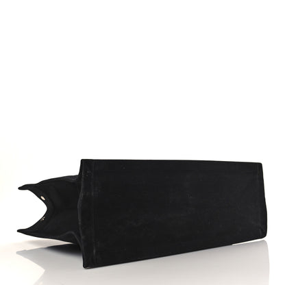 Saint Laurent Linen Calfskin Rive Gauche Tote Black 3 of 7