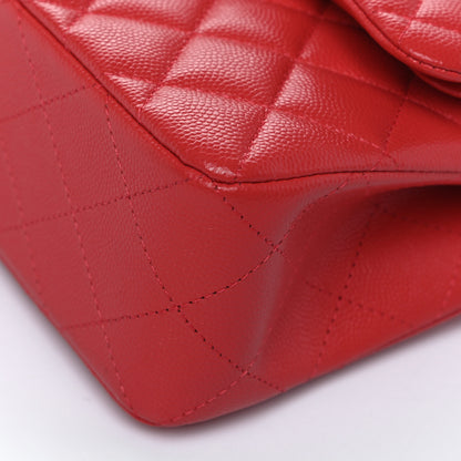 Chanel Caviar Quilted Small Double Flap Red 10 of 14
