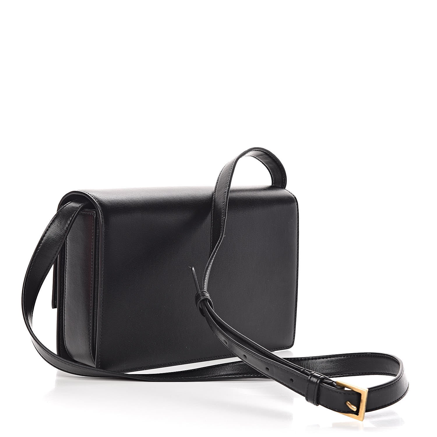 Saint Laurent Smooth Calfskin Suede Medium Bellechasse Black 3 of 11