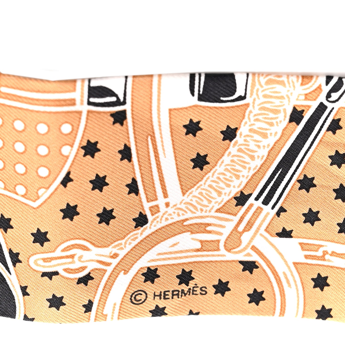 Silk Eperon d'Or Bandana Twilly Beige Dore Rouge