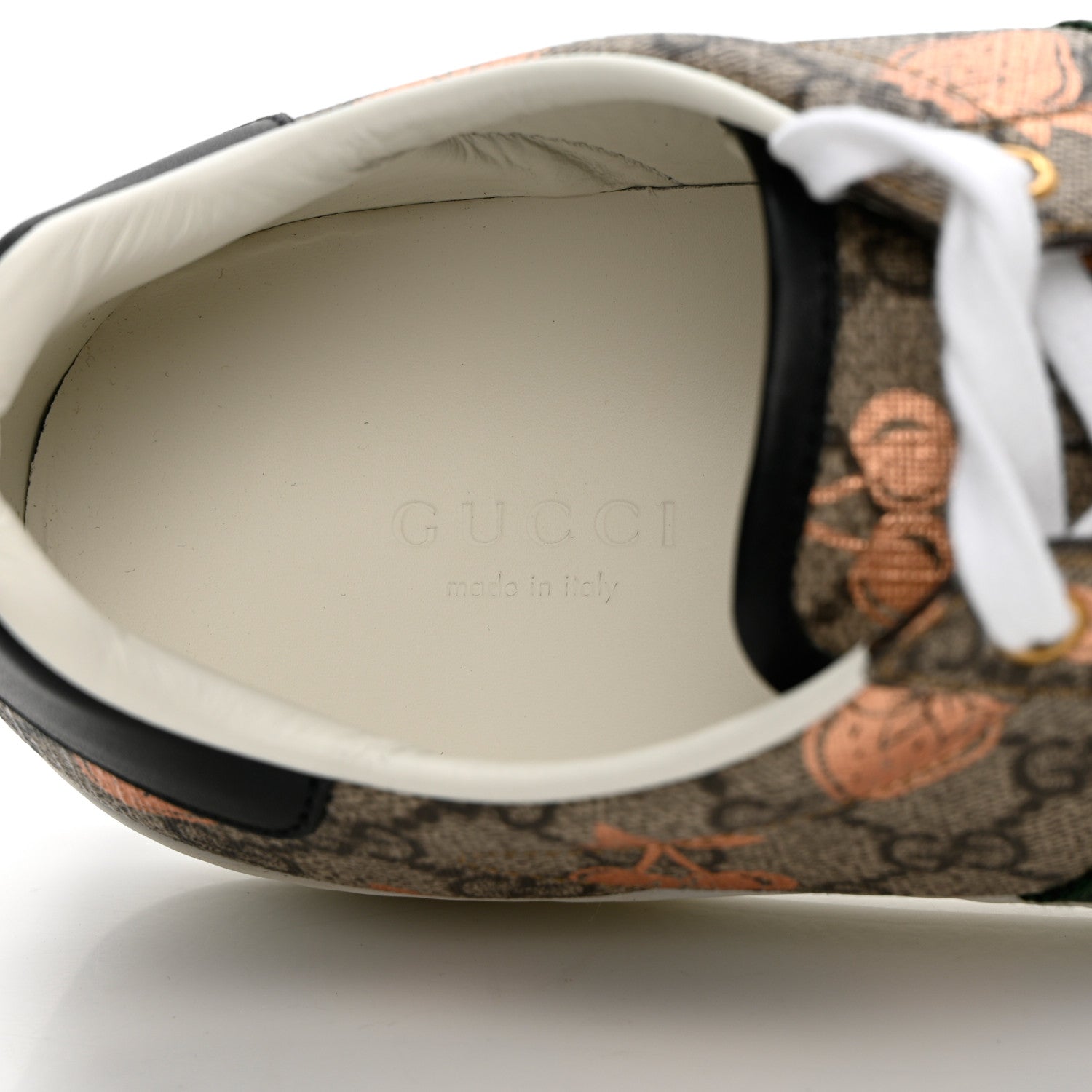 Gucci GG Supreme Monogram Berry Web Womens Ace Sneakers 39.5 Beige Light Copper Black 7 of 14