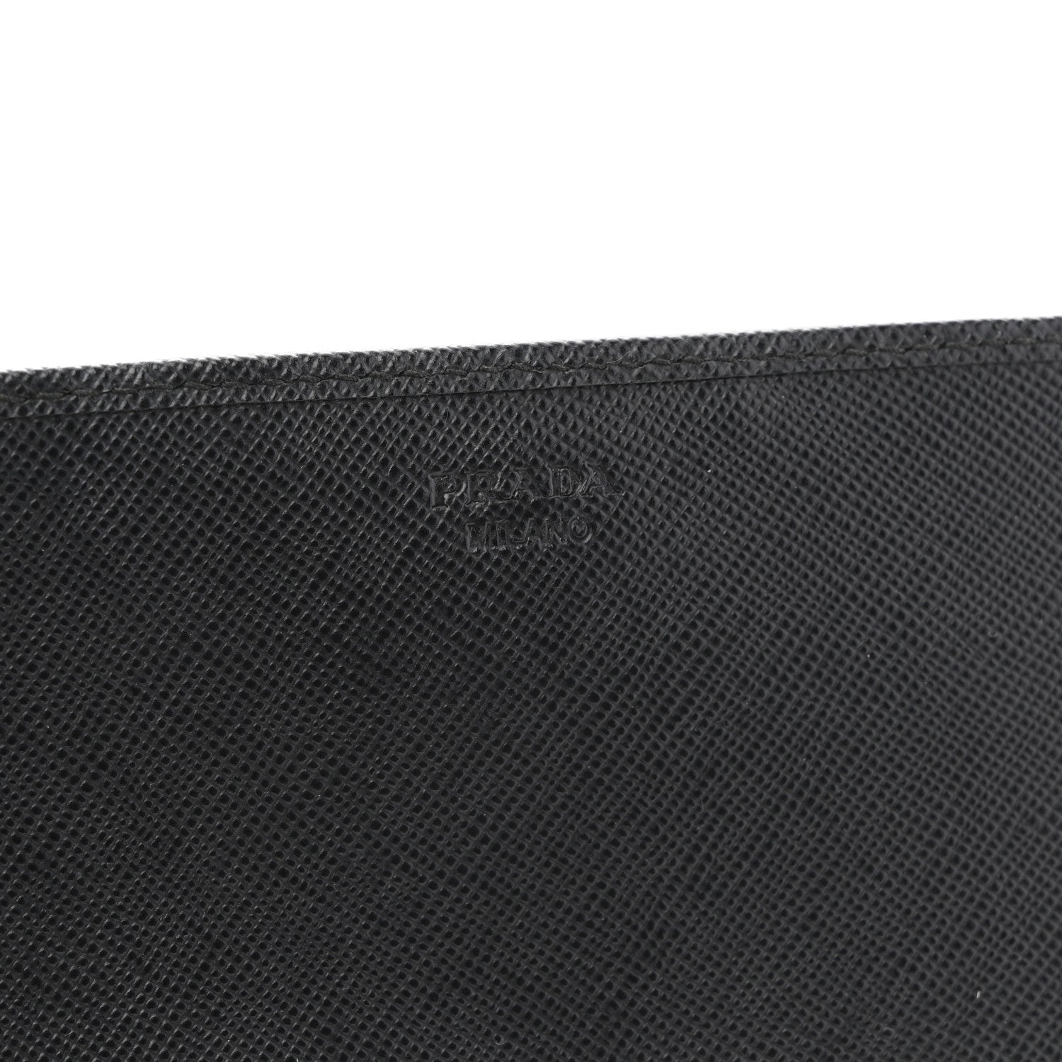 Prada Saffiano Metal Oro Chain Wallet Black 6 of 11