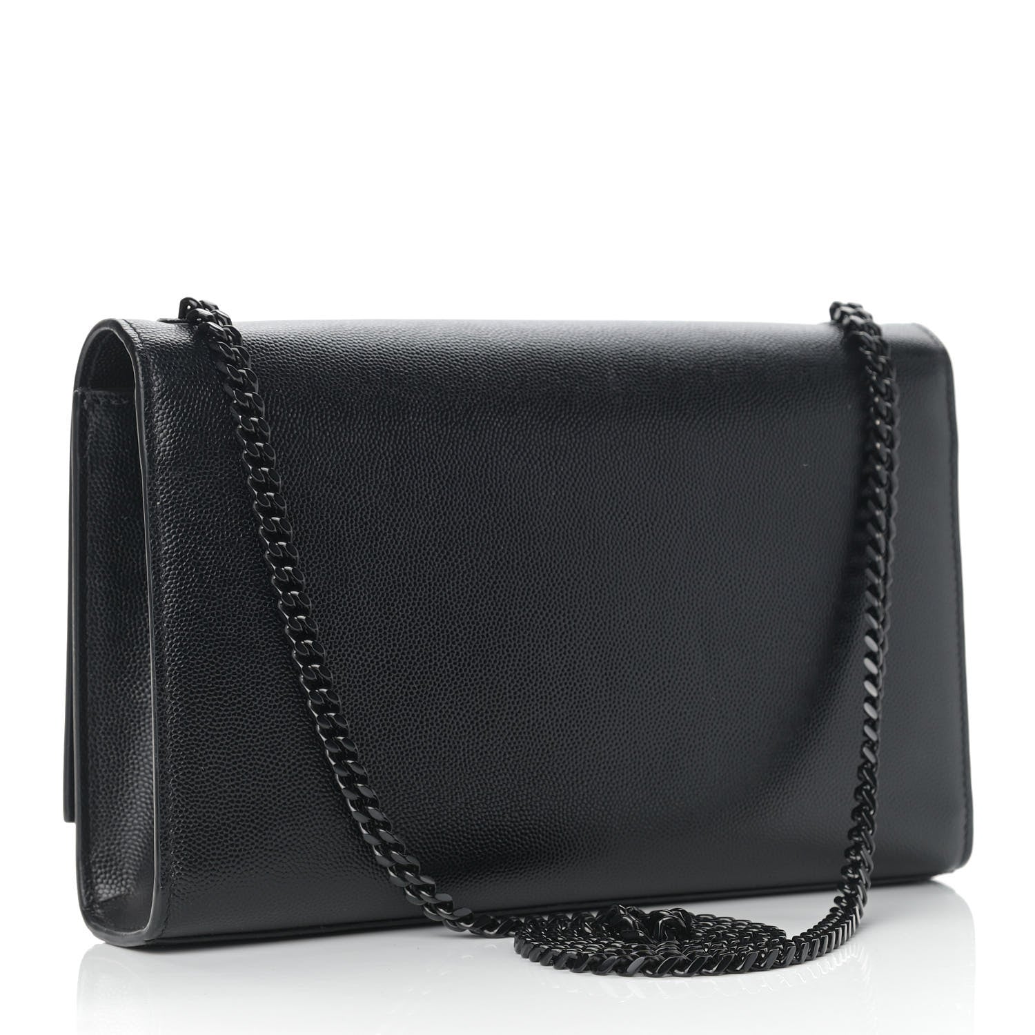 Saint Laurent Grain De Poudre Medium Classic Monogram Kate Satchel Black 3 of 10