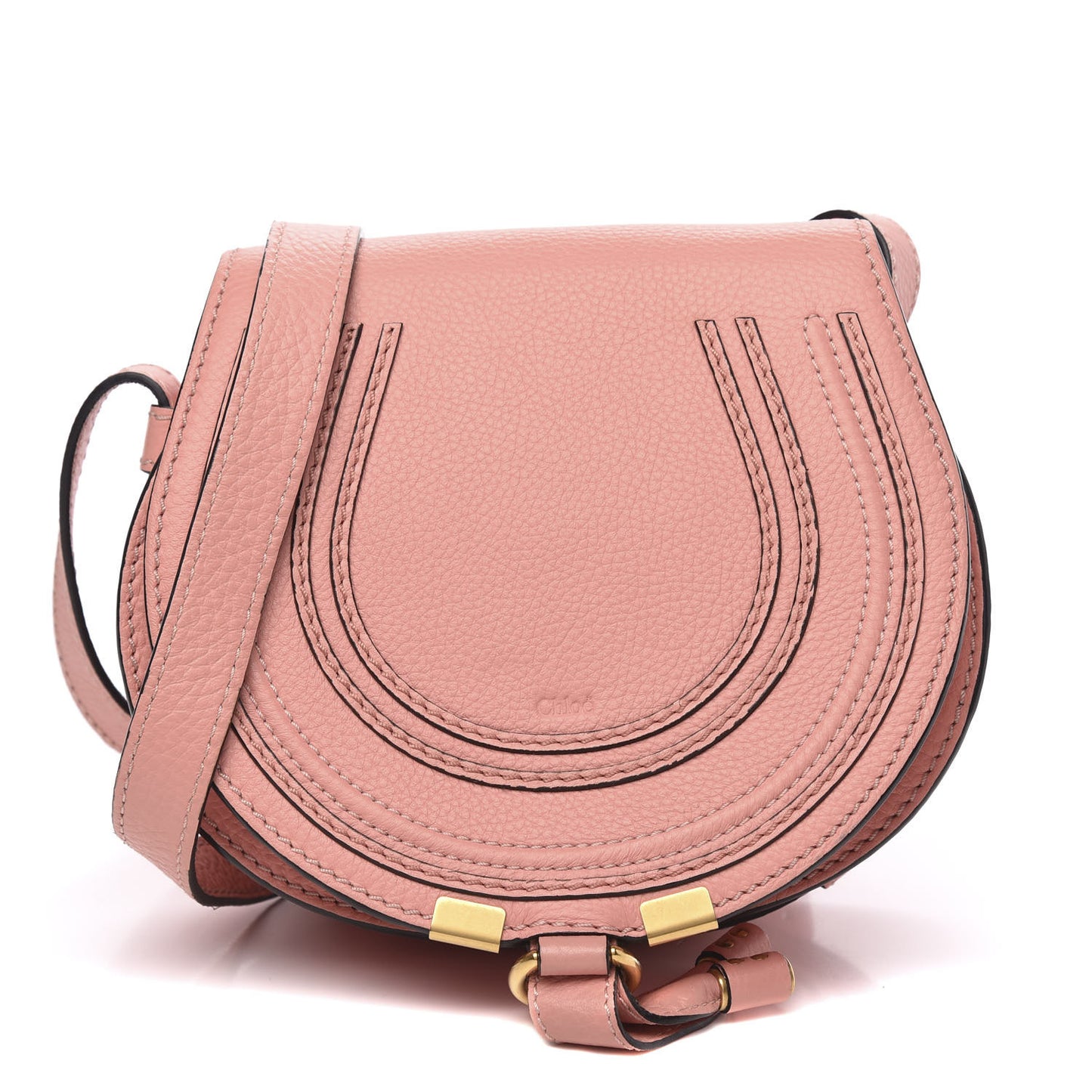 Calfskin Mini Marcie Round Crossbody Bag Anemone