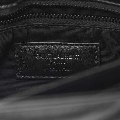 Saint Laurent Calfskin Y Quilted Monogram Monochrome Toy Loulou Crossbody Bag Black 5 of 12