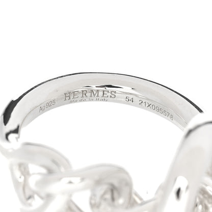 Hermes Sterling Silver GM Croisette Ring 54 6.75 4 of 5