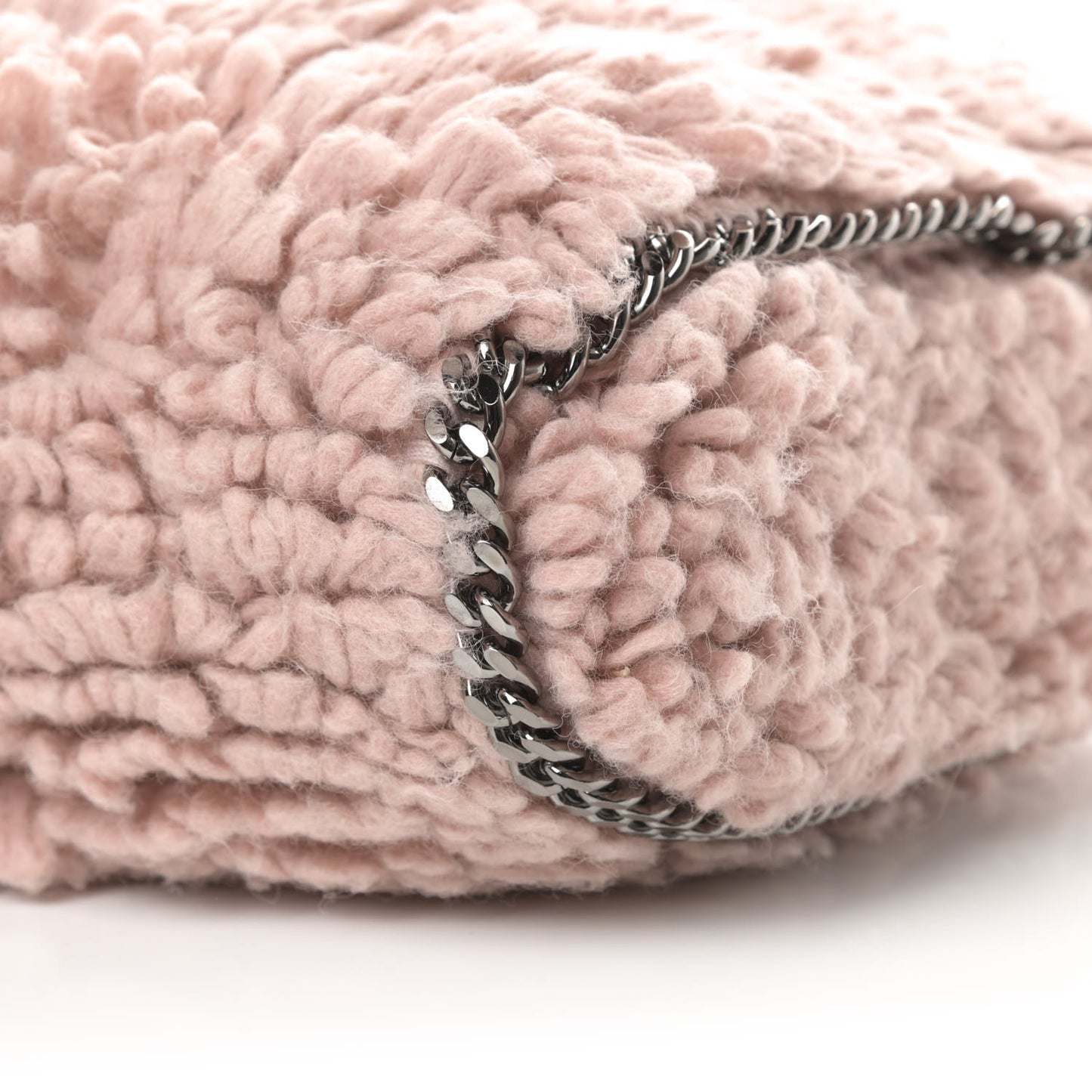 Wool Fur Small Falabella Tote Pink