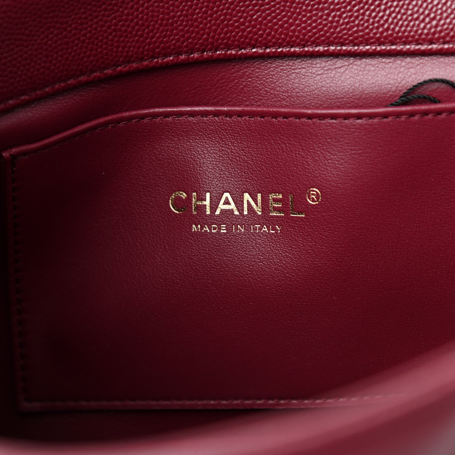 Chanel Caviar Quilted Coco First Flap Burgundy 7 of 9