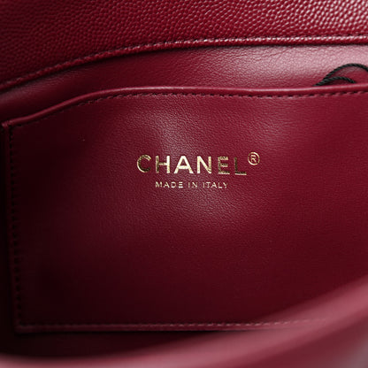 Chanel Caviar Quilted Coco First Flap Burgundy 7 of 9