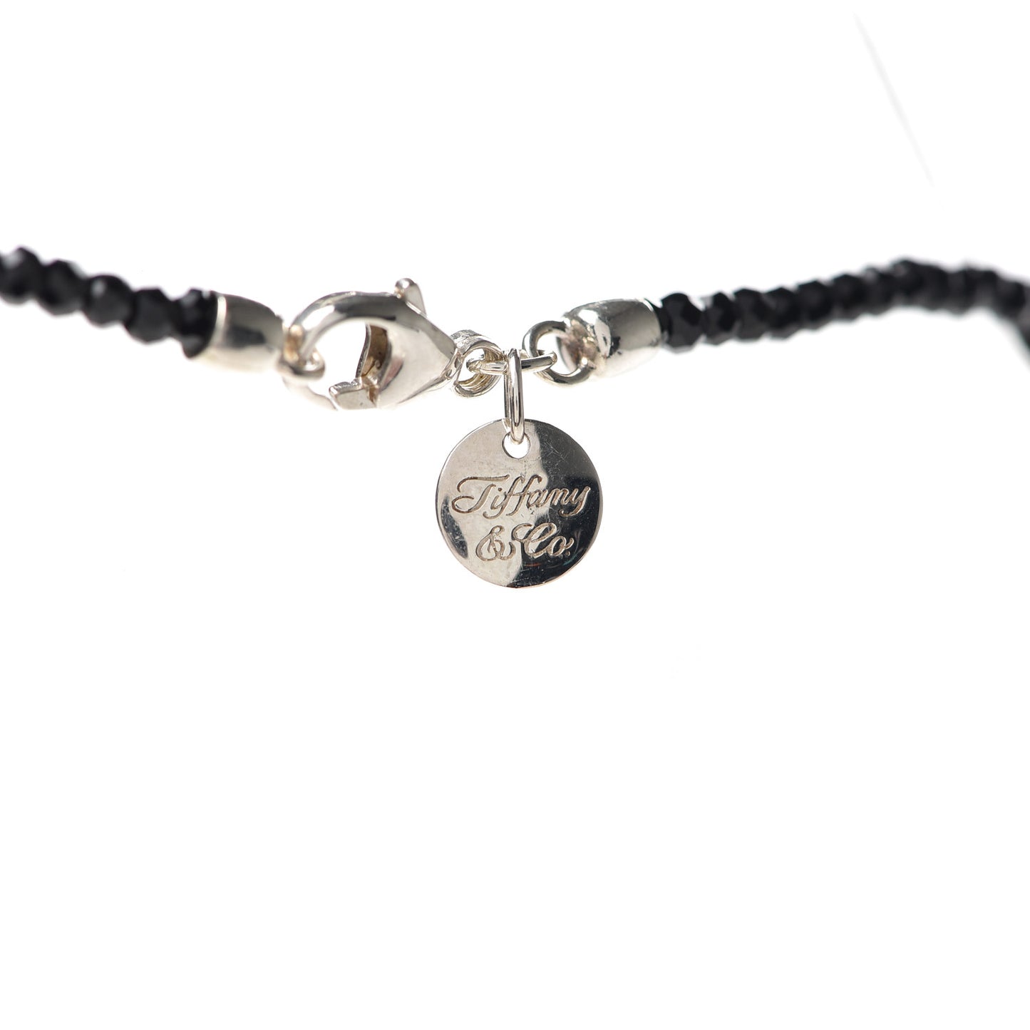 Sterling Silver Black Spinel Ziegfeld Bead Necklace