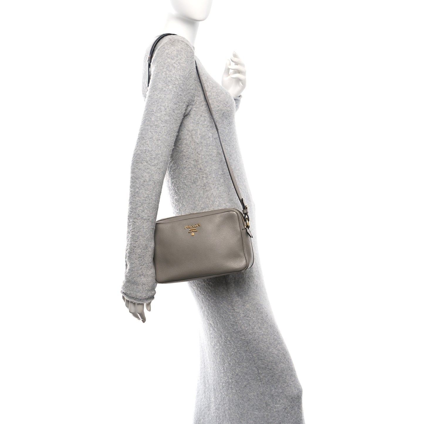 Vitello Phenix Camera Bag Argilla