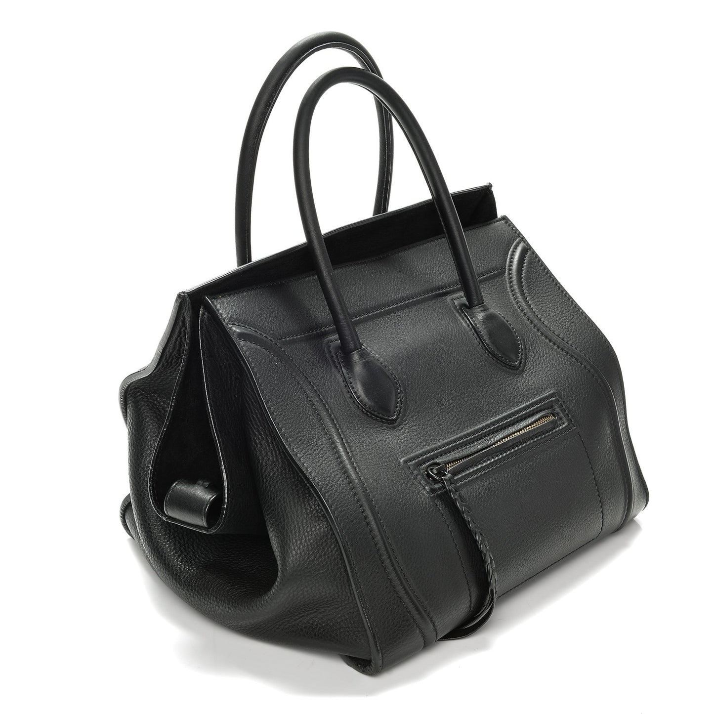 Supple Calfskin Medium Phantom Luggage Black