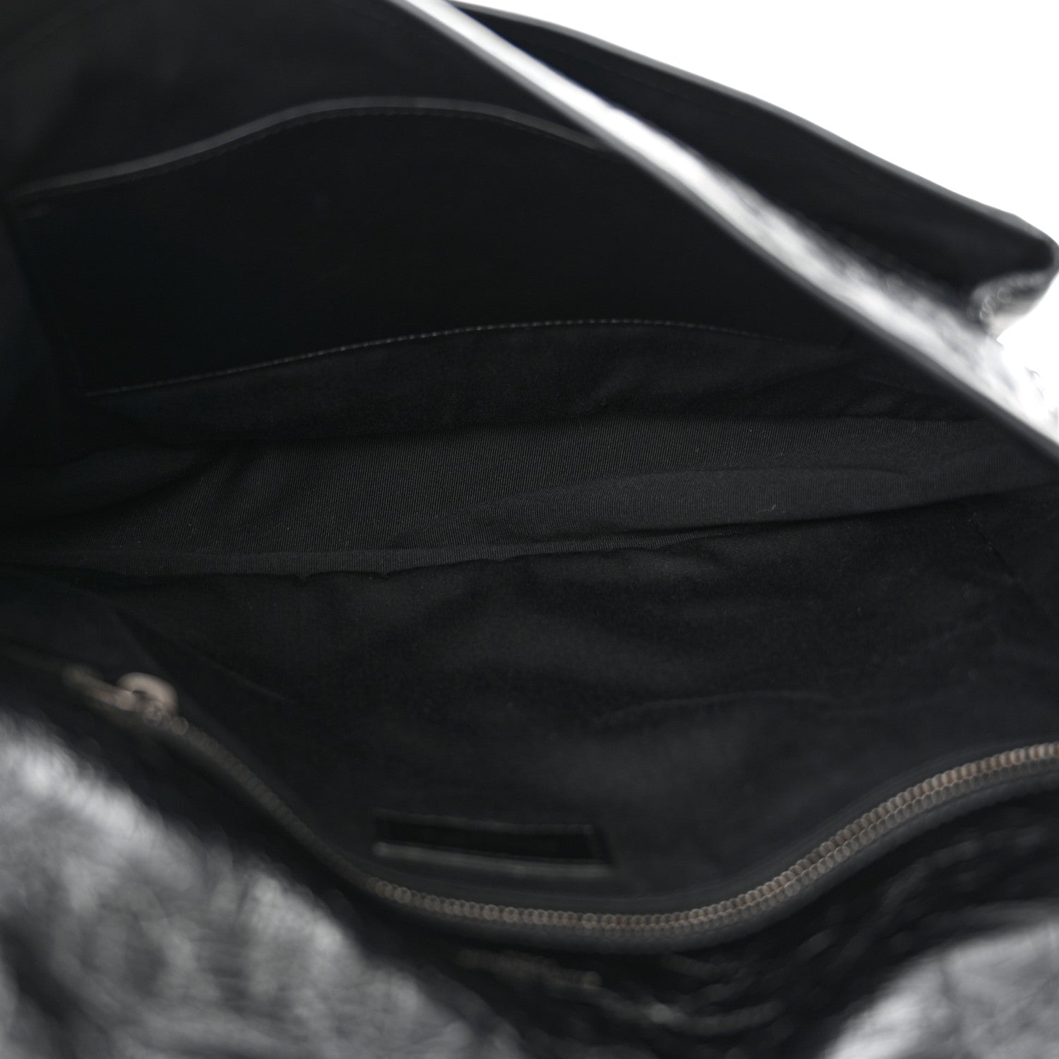 Saint Laurent Crinkled Calfskin Matelasse Monogram Large Niki Chain Satchel Black 5 of 11