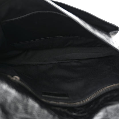 Saint Laurent Crinkled Calfskin Matelasse Monogram Large Niki Chain Satchel Black 5 of 11