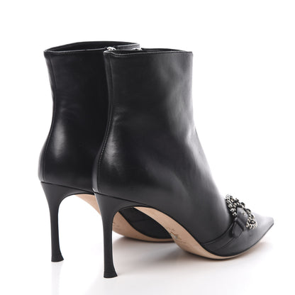 Christian Dior Lambskin Studded Buckle Ankle Boots 38.5 Black 4 of 9