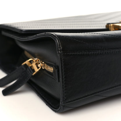 Chanel Calfskin Chevron Quilted Medal Flap Black 8 of 9
