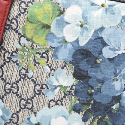 Gucci GG Supreme Monogram Blooms Mini Chain Shoulder Bag Beige Blue Navy Hibiscus Red 8 of 14