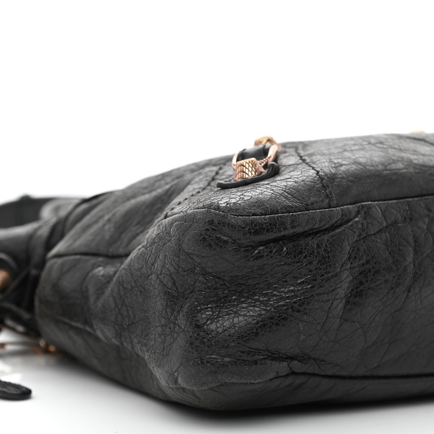 Agneau Giant 12 Rose Gold Hardware Town Black