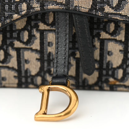 Christian Dior Oblique Saddle Chain Pouch Blue 16 of 17