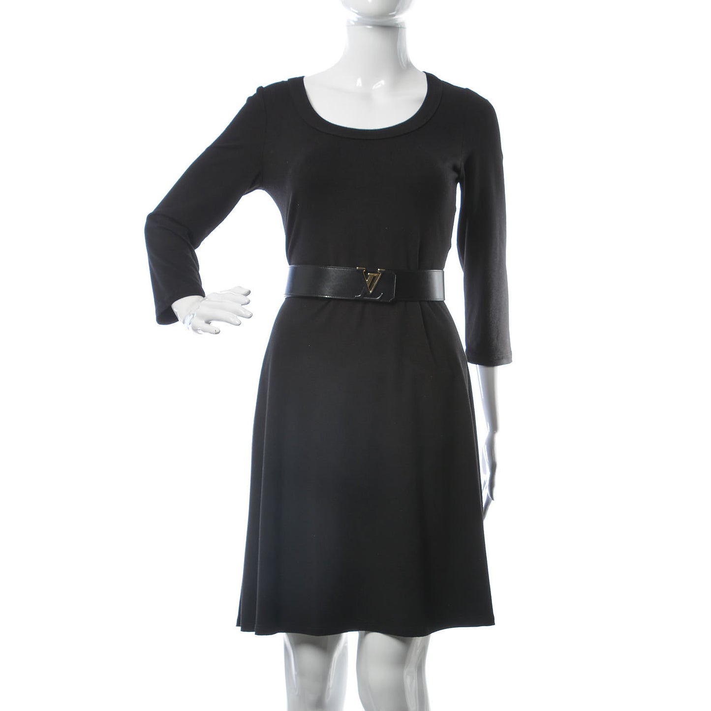 Calfskin 45mm LV Capucine Initiales Belt 90 36 Black