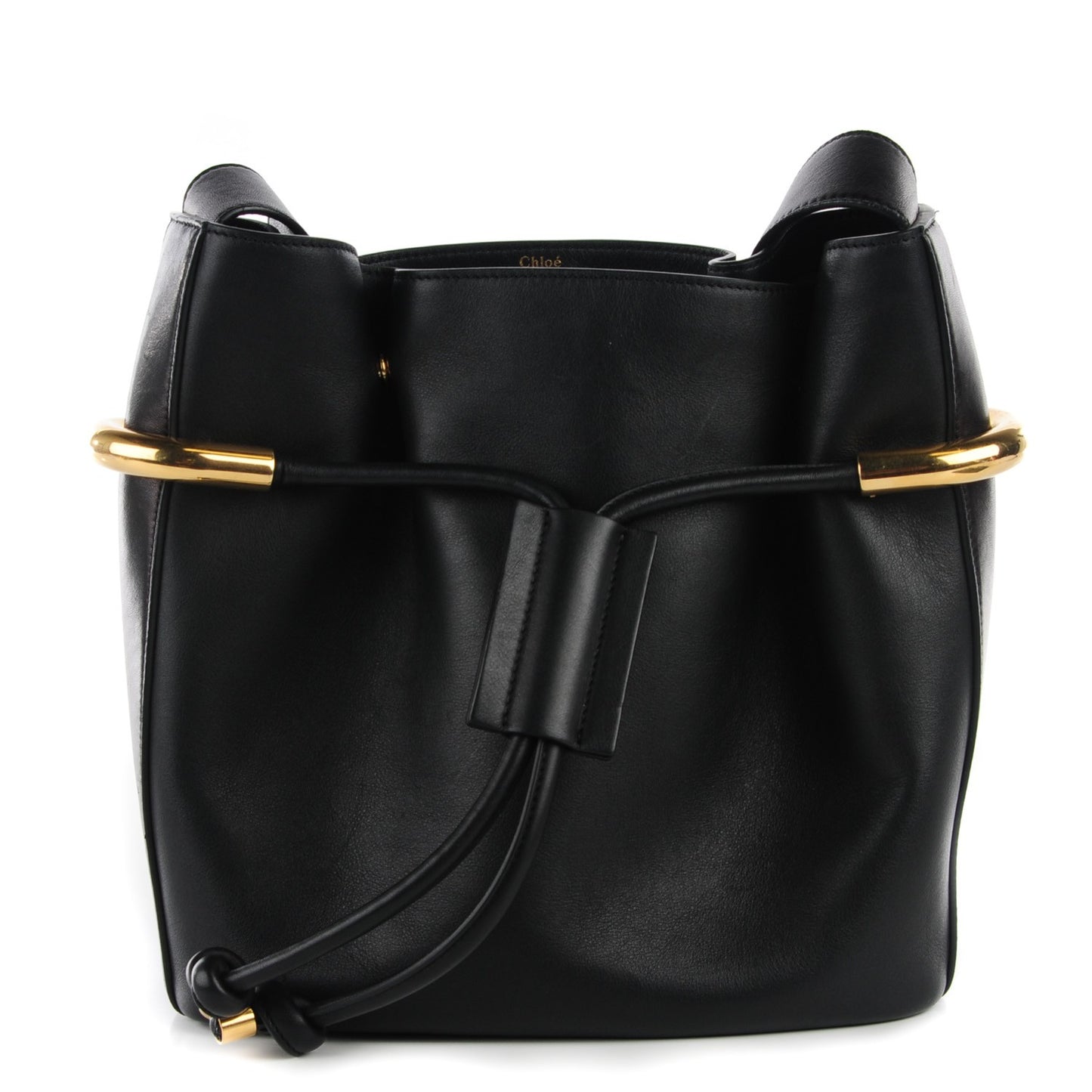 Calfskin Small Emma Bucket Black