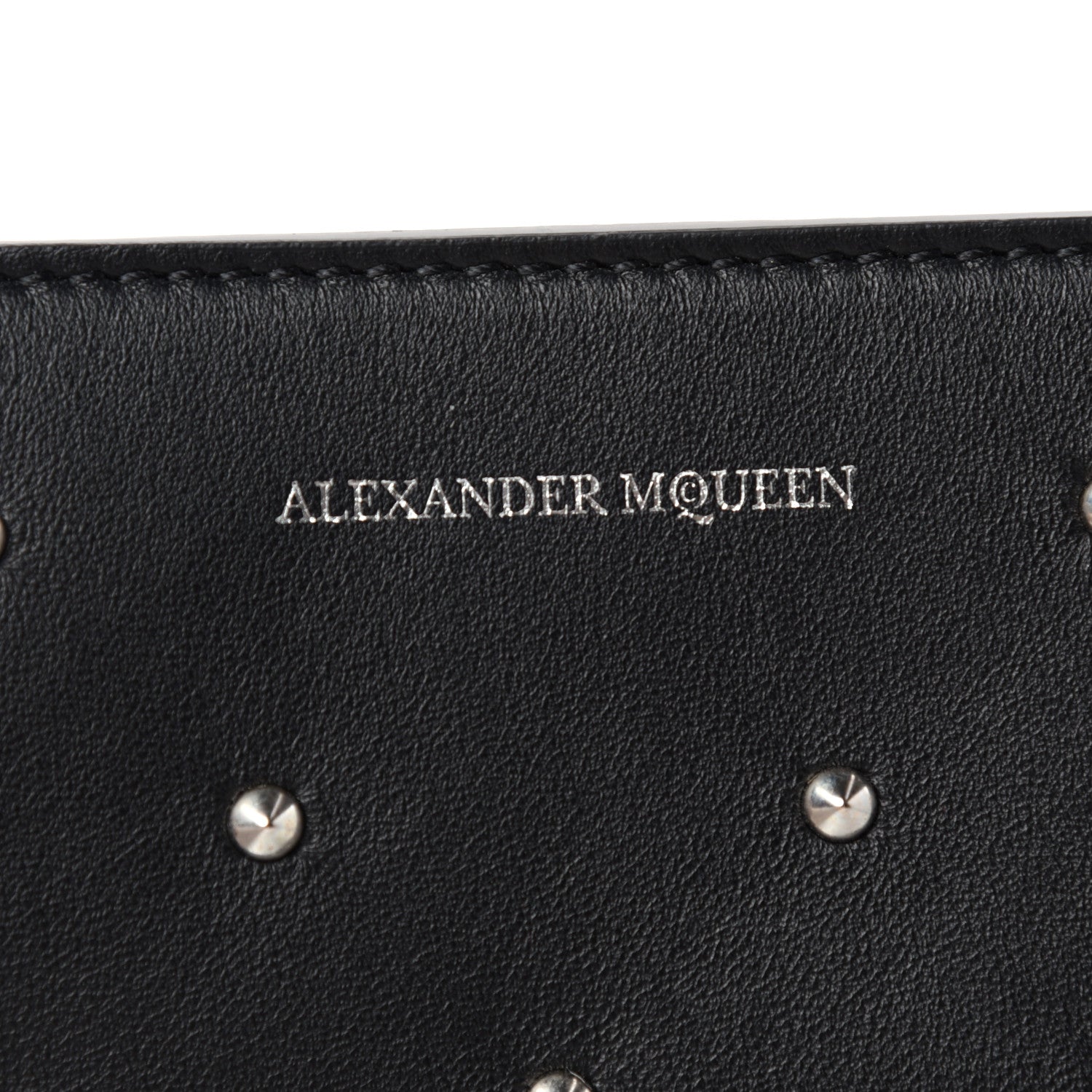 Alexander McQueen Goatskin Studded Twin Skull Crossbody Black 7 of 11