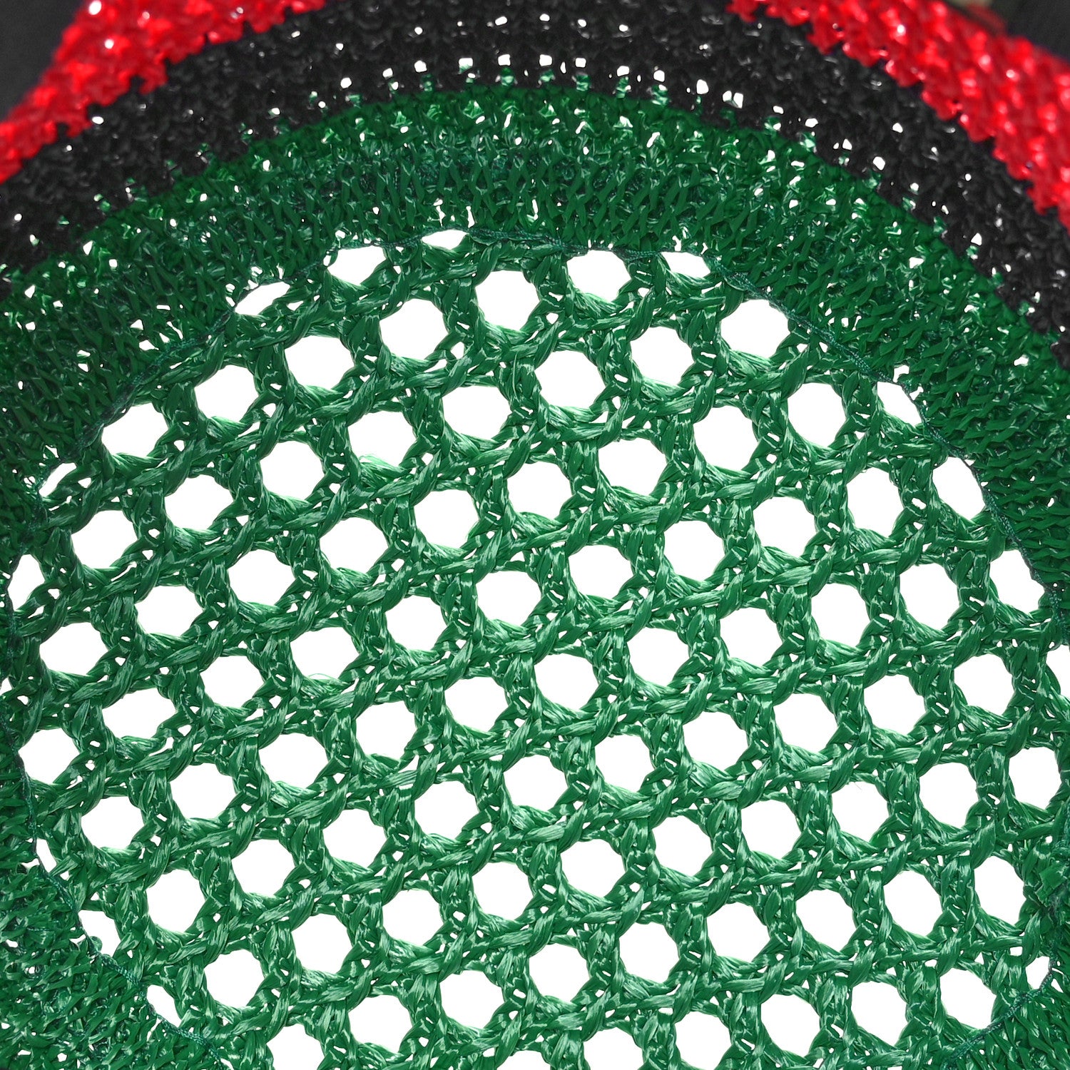 Gucci Raffia Interlocking G Web Bucket Hat S Green Multicolor 7 of 9