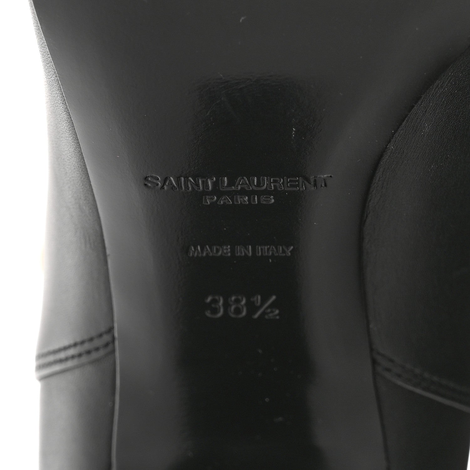 Saint Laurent Smooth Calfskin Le Maillon 95 Boots 38.5 Black 7 of 8