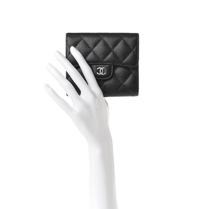 Chanel Caviar Quilted Compact Flap Wallet Black 2 of 8