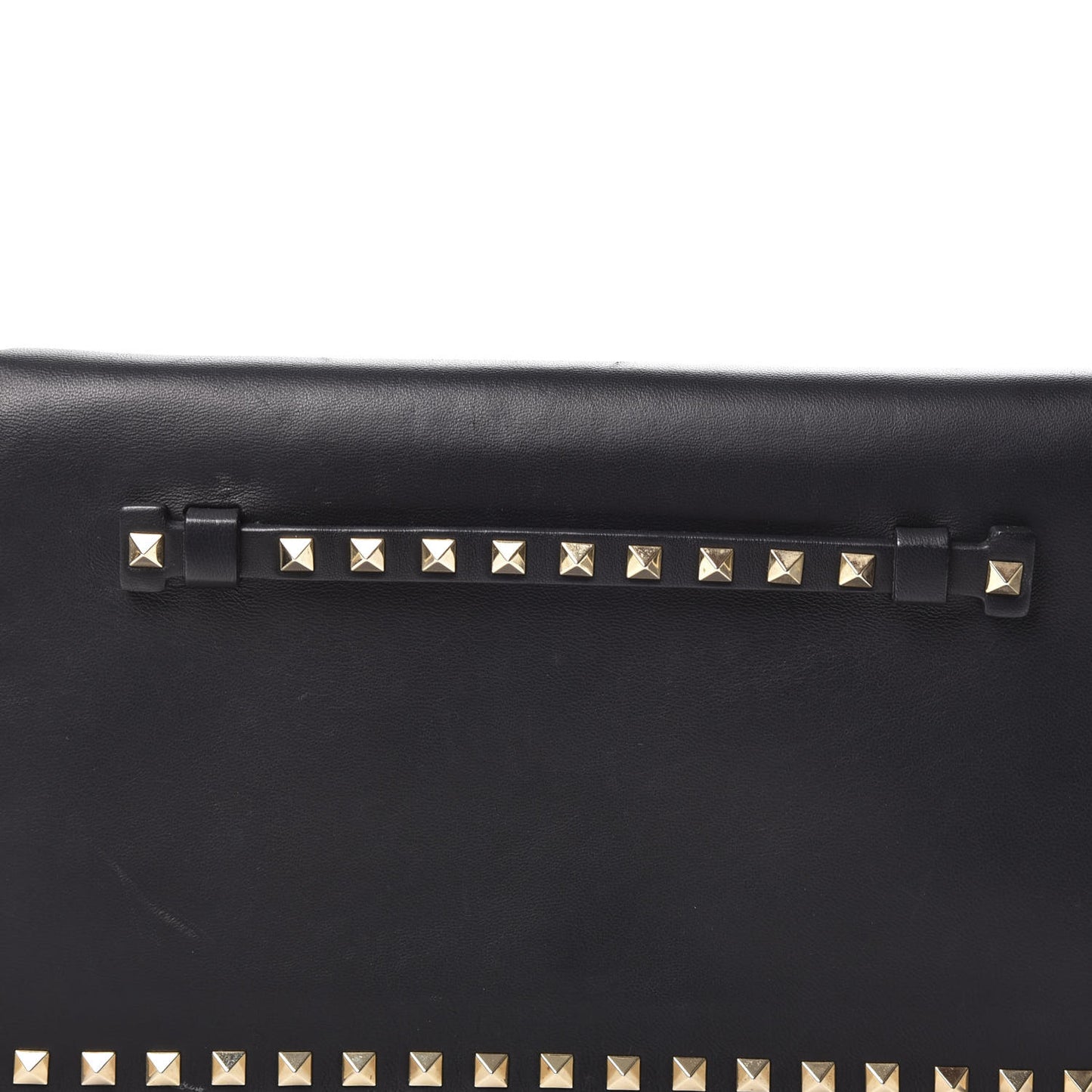 Nappa Rockstud Wristlet Clutch Black