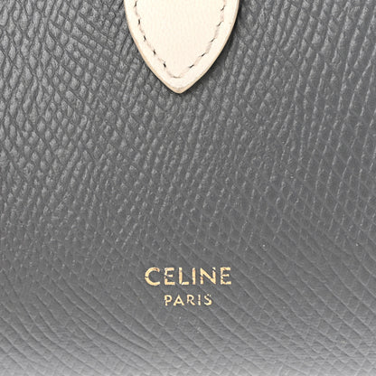 Celine Grained Calfskin Medium Multifunction Strap Wallet Grey Chalk 7 of 12