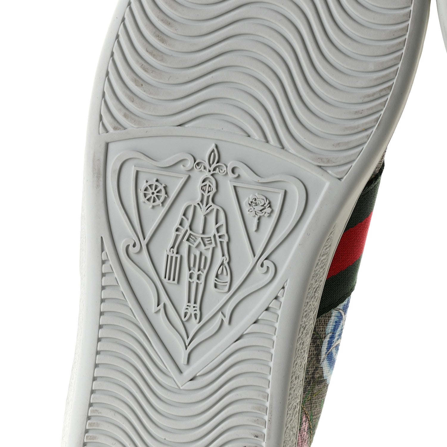 Gucci GG Supreme Monogram Flora Web Womens Ace Sneakers 39.5 Beige Multicolor Rosso 11 of 12
