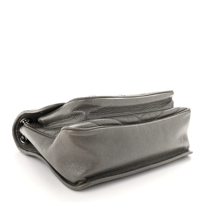 Saint Laurent Crinkled Calfskin Matelasse Monogram Medium Niki Chain Satchel Fog 4 of 9