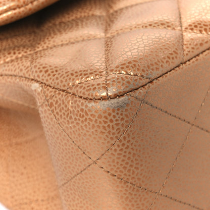 Chanel Metallic Caviar Quilted Jumbo Double Flap Copper 12 of 13