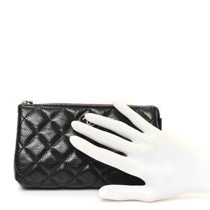 Chanel Caviar Quilted Cosmetic Case Black 2 of 7