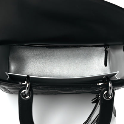 Christian Dior Lambskin Cannage Embossed Medium Recycle Group Lady Dior Art 5 Black 5 of 9