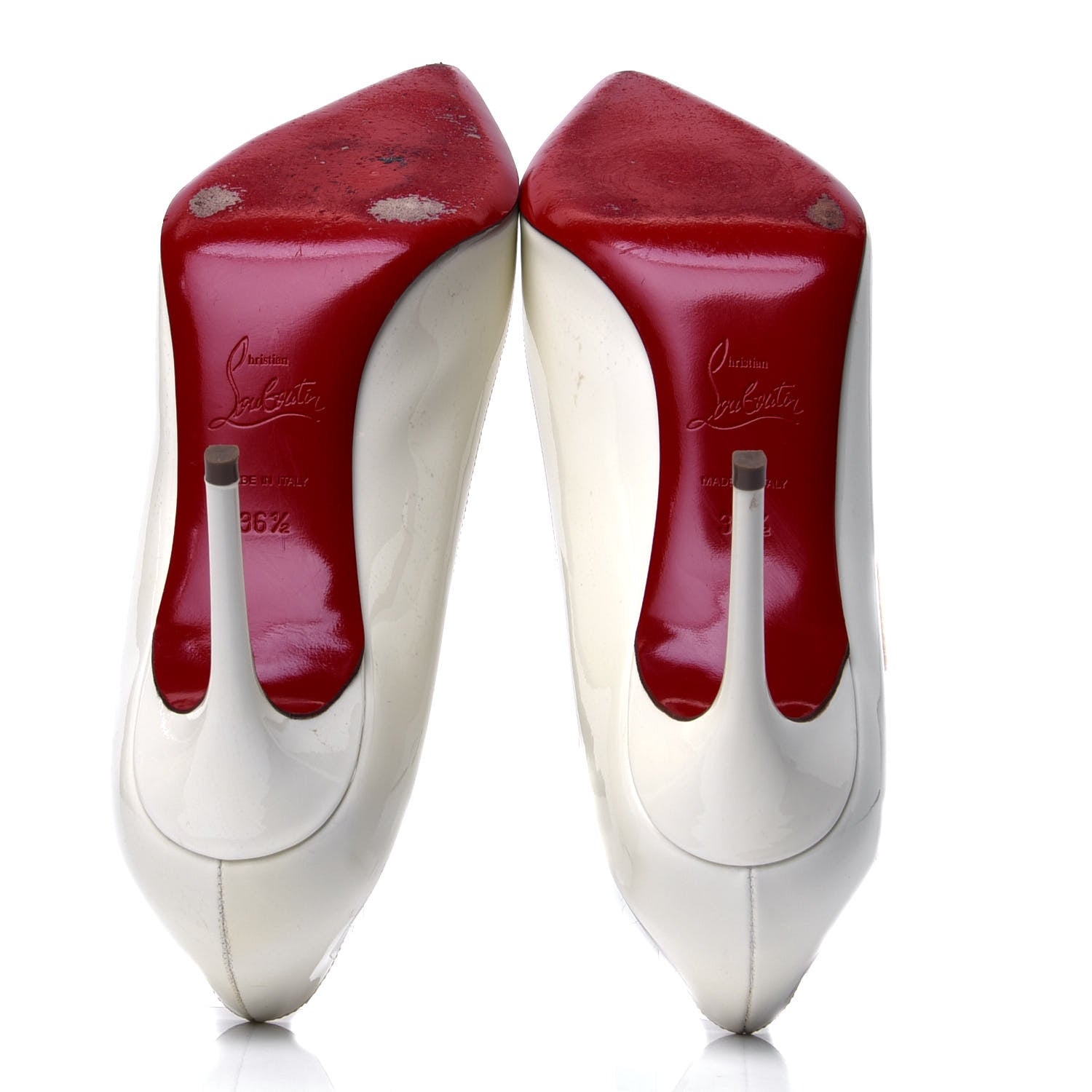 Christian Louboutin Patent Decollete 554 85 Pumps 36.5 White 5 of 6