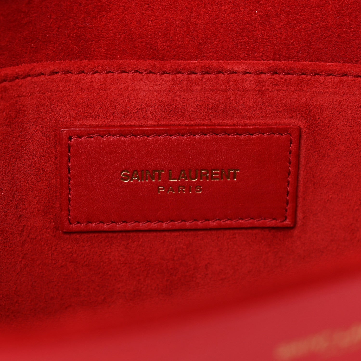 Saint Laurent Calfskin Classic Y Ligne Clutch Red 6 of 7