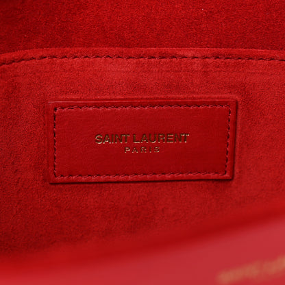 Saint Laurent Calfskin Classic Y Ligne Clutch Red 6 of 7