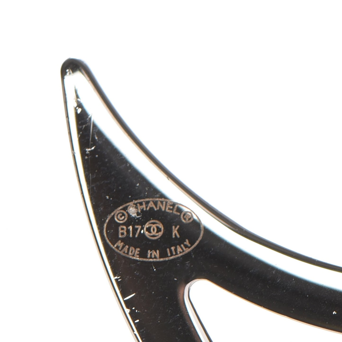 Ruthenium Crystal CC Moon Brooch