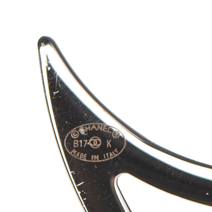 Chanel Ruthenium Crystal CC Moon Brooch 4 of 5
