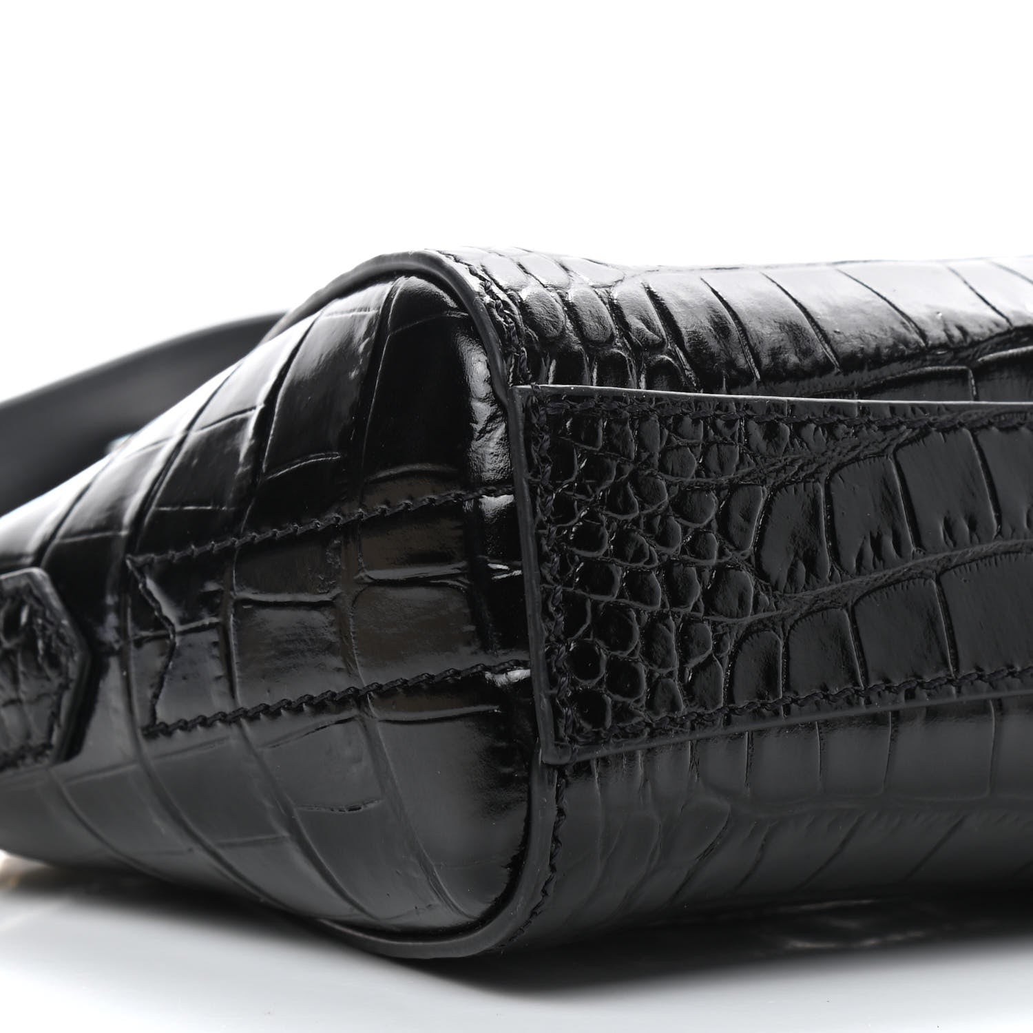 Givenchy Calfskin Crocodile Embossed Nano Antigona Black 8 of 9