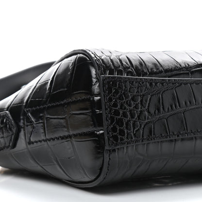 Givenchy Calfskin Crocodile Embossed Nano Antigona Black 8 of 9