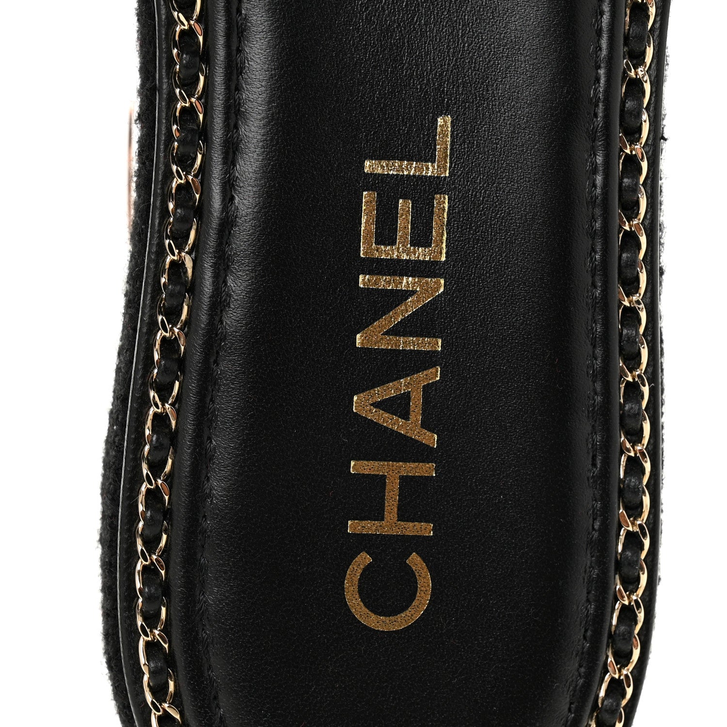 Chanel Wool Alpaca Chain CC Slide Sandals 40 Black 7 of 9